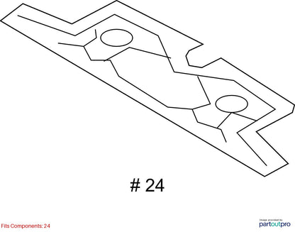 2012 Audi A4 Roof Interior Support Bracket Used OEM 8K5867523D