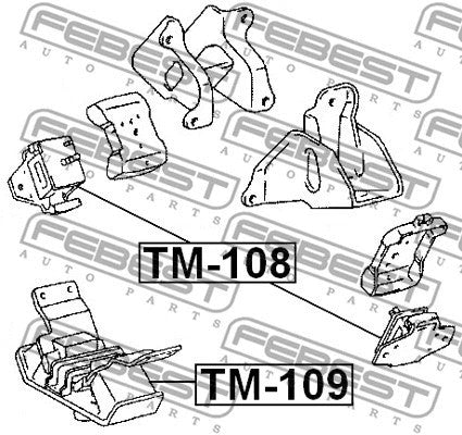 FEBEST 1995-2002 Toyota Land Cruiser Front Engine Mount 1KDFTV/1KZTE TM-108