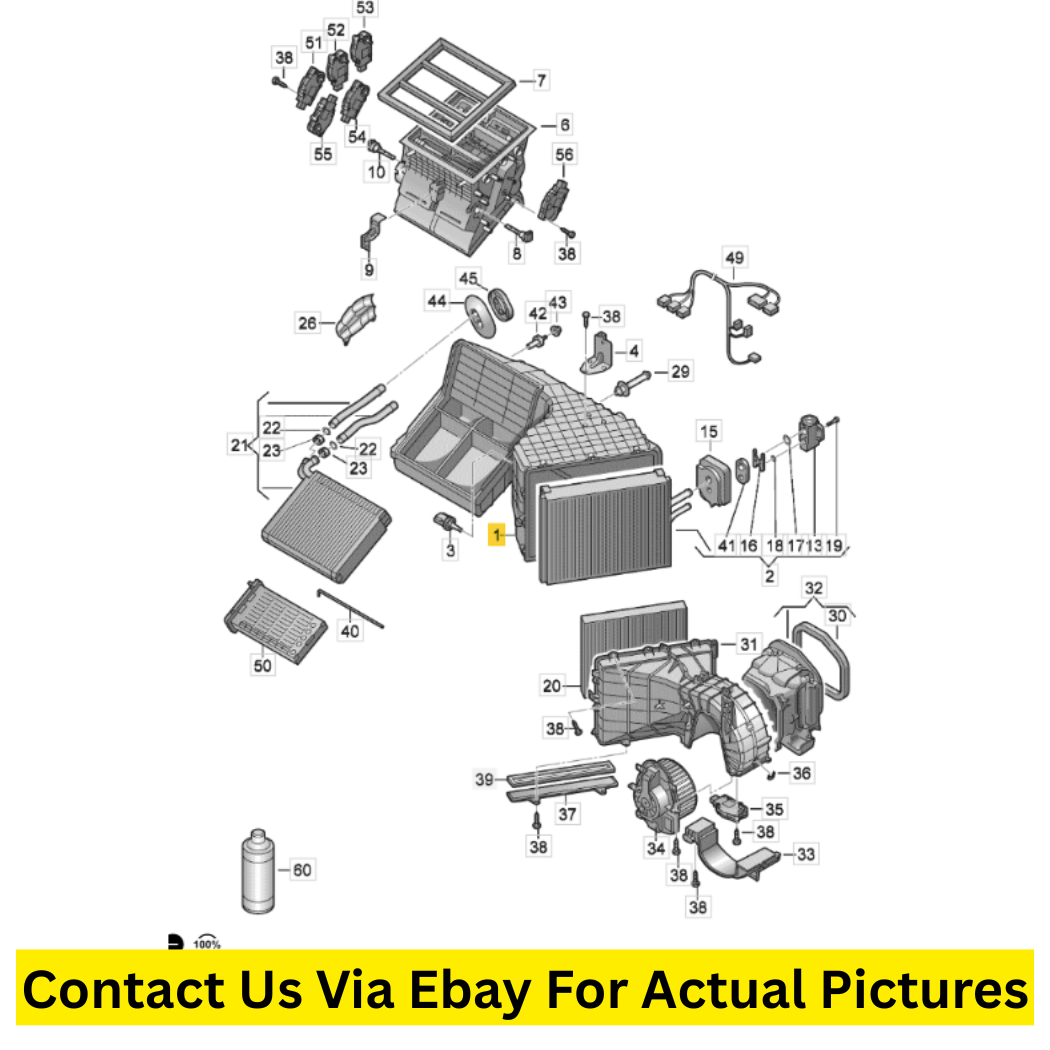 2012 Volkswagen Touareg AC Evaporator Case Housing Used OEM 7P1820121