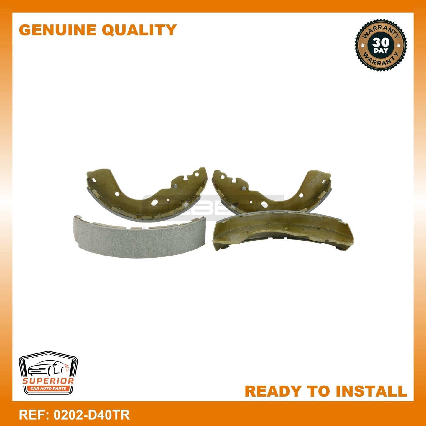 FEBEST 2012-2020 Ford Ranger Shoe Kit, Rear Brake 0202-D40TR