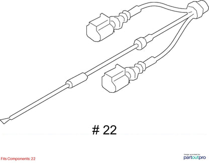 2012-2018 Audi A6/A7 Front Left Speed Sensor Wiring Harness Used OEM 4G0972251D