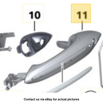 2013 BMW 520i Front Left Outer Door Handle Used OEM 51217276243