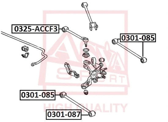 FEBEST 98-02 Honda Accord Rear Transverse Link With Ball Joint 0325-ACCF3