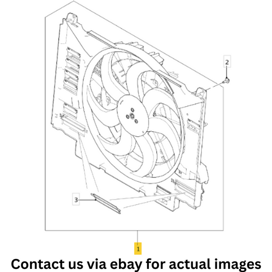 2018 Jaguar F-Pace Engine Cooling Fan & Motor Assembly Used OEM T4A3313
