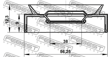 FEBEST 1986-2004 Acura Legend Oil Seal Axle Case 40X56X9X12.3 95PAY-40560912C