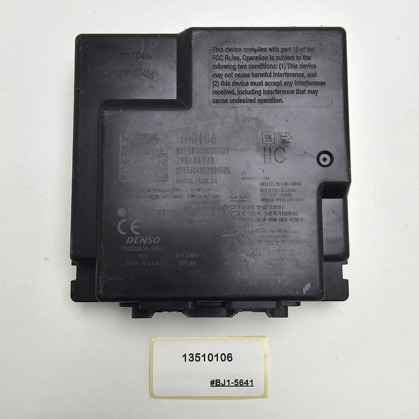 2016-2019 Chevrolet Volt Keyless Entry Control Module 13510106