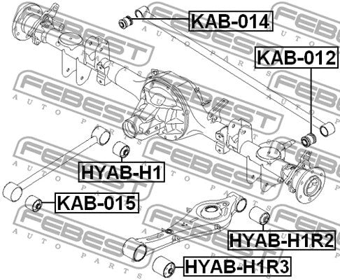 FEBEST HYUNDAI BUSHING, REAR TRAILING ARM - HYAB-H1