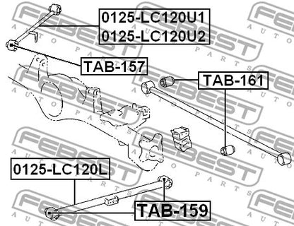 FEBEST 2003-2023 Toyota 4Runner Rear Trailing Arm Bushing TAB-159
