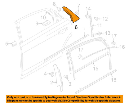 2020-2024 Audi S8 Rear Door Applique 4N48399045FQ