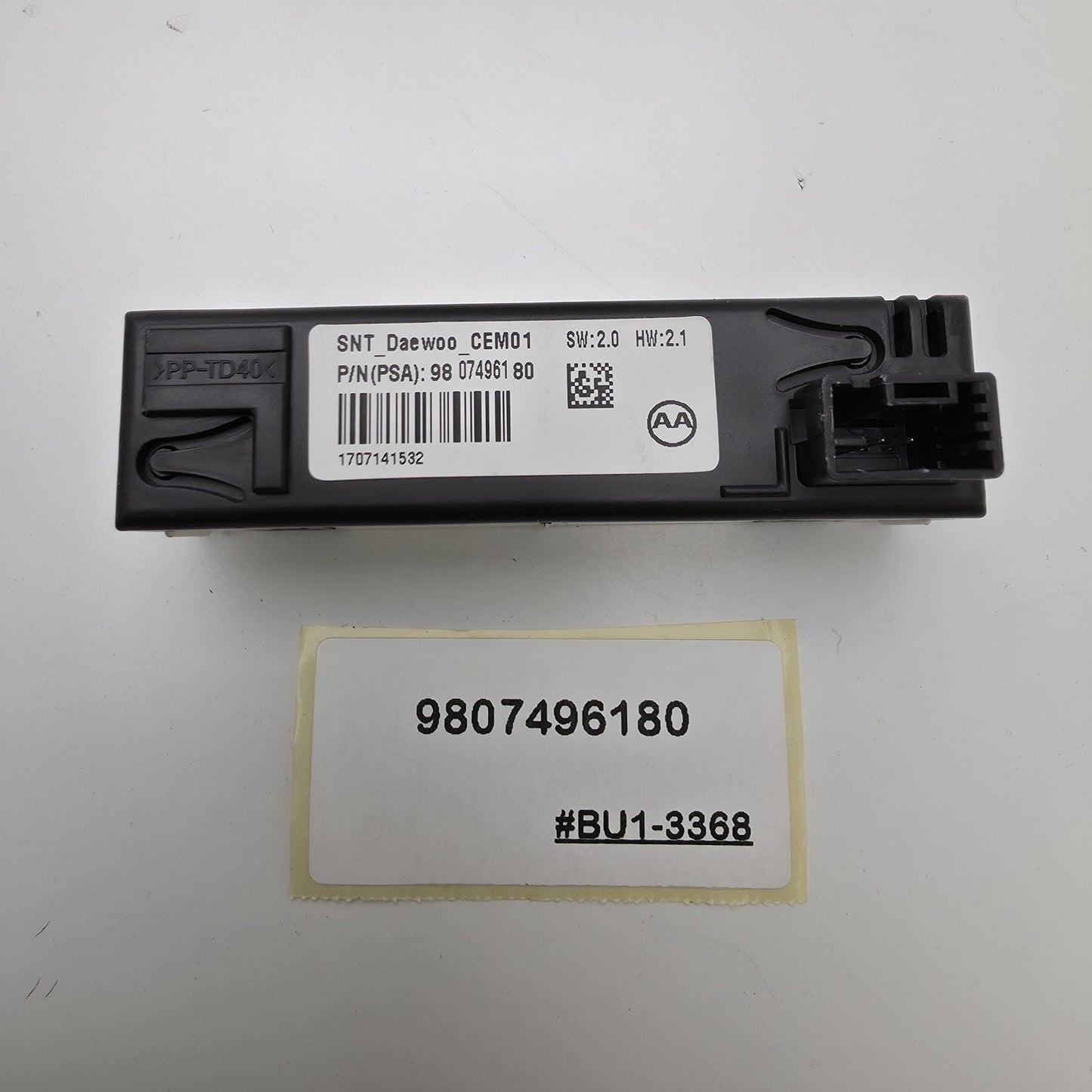 2015 Peugeot 308 Interior lighting front 9807496180