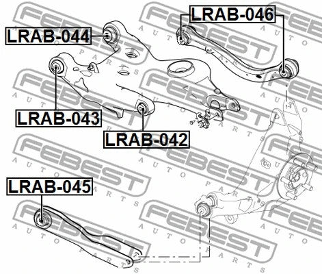 FEBEST 2013-2025 Land Rover Range Rover Rear Upper Control Arm Bushing LRAB-046