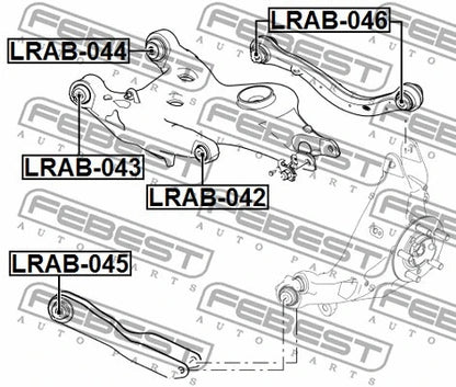 FEBEST 2013-2025 Land Rover Range Rover Rear Upper Control Arm Bushing LRAB-046