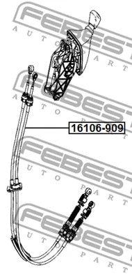 FEBEST Mercedes-Benz Transmission Gear Change Cable 16106-909