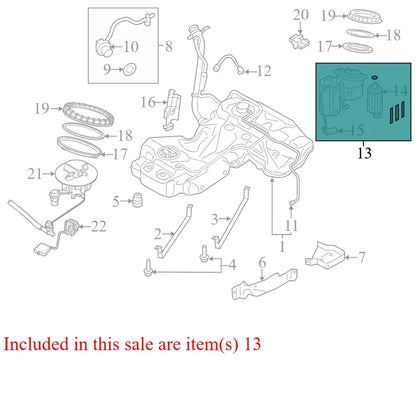 2010 Audi A4 Electric Fuel Pump Used OEM 8K0919051G