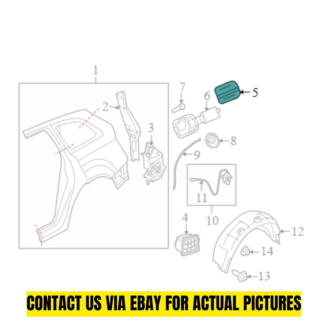 Audi 2009-2017 Q5 Fuel Filler Door 8R0809907BGRU