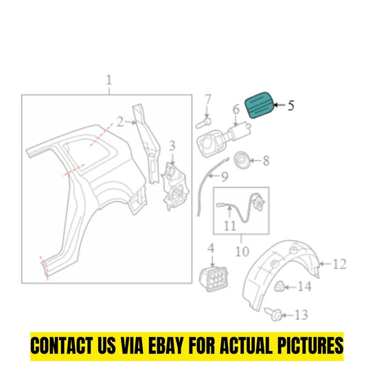 Audi 2009-2017 Q5 Fuel Filler Door 8R0809907BGRU