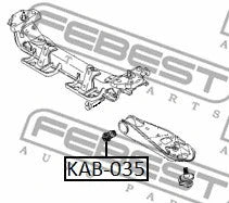 FEBEST KIA BUSHING, FRONT LOWER CONTROL ARM - KAB-035