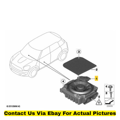 2012 Mini Cooper Countryman Central Bass Speakers Left + Right OEM