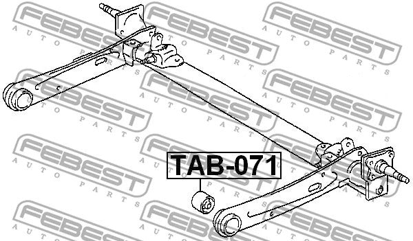 FEBEST 1990-1999 Toyota Corolla Rear Arm Bushing TAB-071