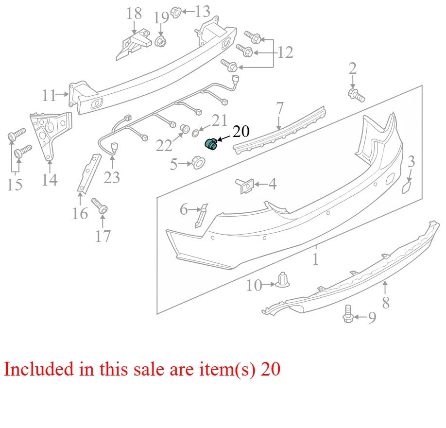 2012 Audi A7 Quattro Parking Aid Sensor Used OEM 1S0919275D