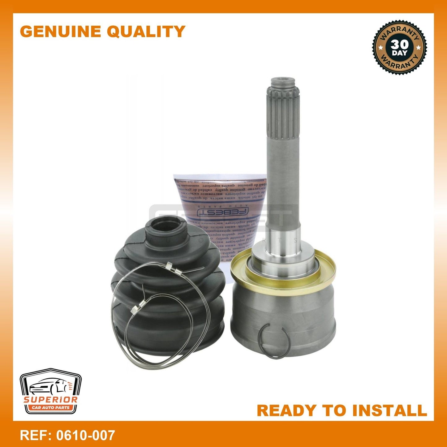 Febest 1992-2002 Isuzu Trooper Outer CV Joint 0610-007