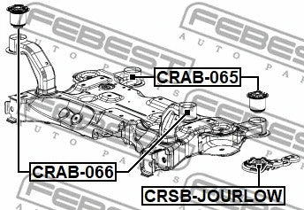 FEBEST 2009-2014 Chrysler 200 Subframe Rear Bushing CRAB-065