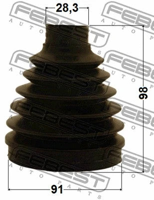 FEBEST MERCEDES BENZ Boot inner cv joint kit - 1615P-164FLH