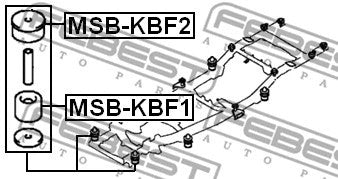 FEBEST 2008-2010 Mitsubishi L200 Body Bushing MSB-KBF1