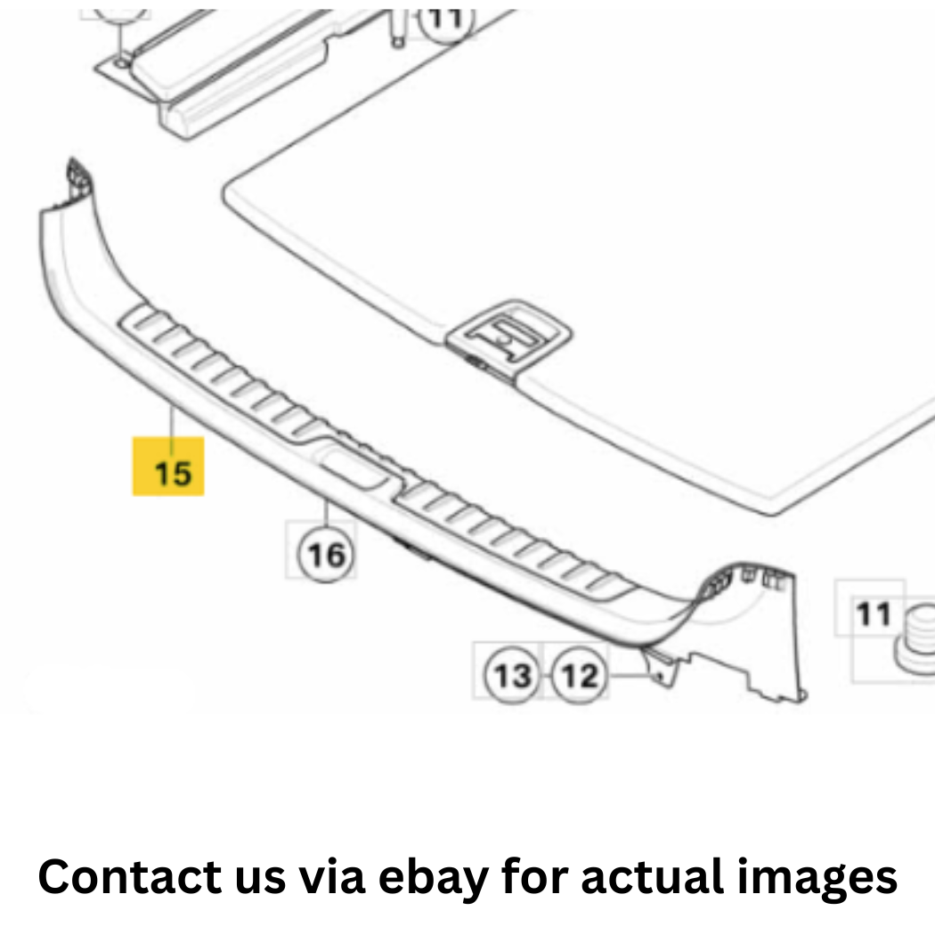 2012 BMW X6 Luggage Compartment Sill Trim Used OEM 51479135295