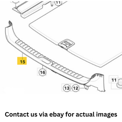 2012 BMW X6 Luggage Compartment Sill Trim Used OEM 51479135295