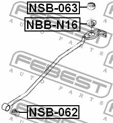 FEBEST 1991-2001 INFINITI G20 Bushing Selector/Shift Rod NSB-062