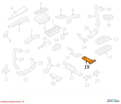 2012-2018 Audi A6 Dashboard Air Guide Channel Used OEM 4G0819802A