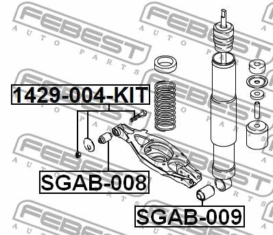 FEBEST 2005 SsangYong Rexton Camber Correction Bolt 1429-004-KIT