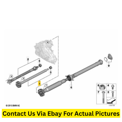 2009 BMW X5 Front Drive Shaft Assembly Used OEM 26207556019