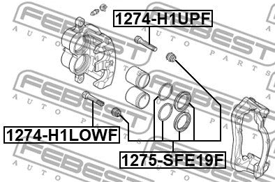 Febest Front Brake Caliper Repair Kit 1275-SFE19F