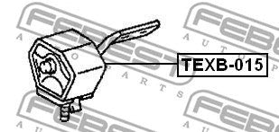 FEBEST 1991-2002 Toyota Corolla Exhaust Pipe Mounting Bracket TEXB-015