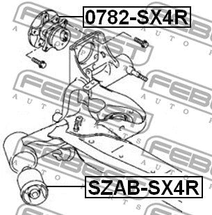 FEBEST 2007-2022 Suzuki SX4 Rear Crossmember Bushing SZAB-SX4R