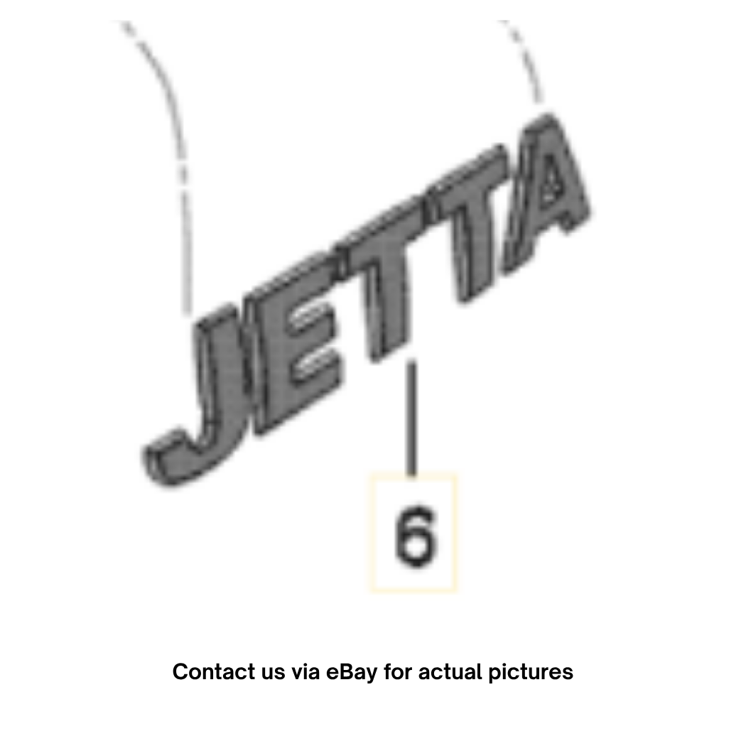 2011–2018 VW Jetta Rear Name-Plate “JETTA” Used OEM 1K9853687A