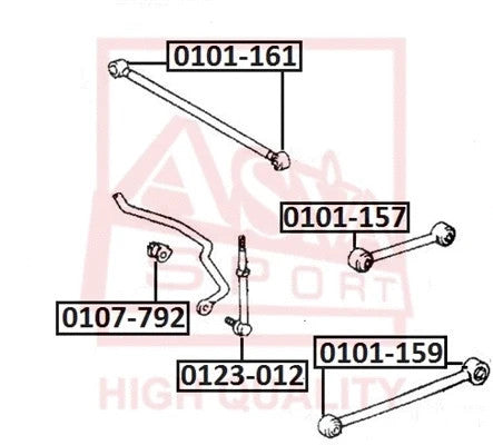 Febest 2009 Toyota 4Runner Rear Stabilizer Link 0123-012