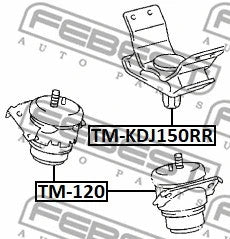 FEBEST 2017-2026 Toyota Land Cruiser Rear Engine Mount TM-KDJ150RR