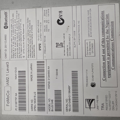 2011-2015 Jaguar XJ Receiver AM-FM-CD CF6N18C815LG