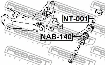FEBEST NISSAN CONTROL ARM-/TRAILING ARM BUSH - NAB-140