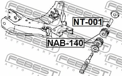 FEBEST NISSAN CONTROL ARM-/TRAILING ARM BUSH - NAB-140