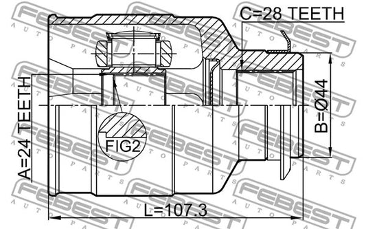 FEBEST HYUNDAI Inner Cv Joint Right 1211-CRE20RH