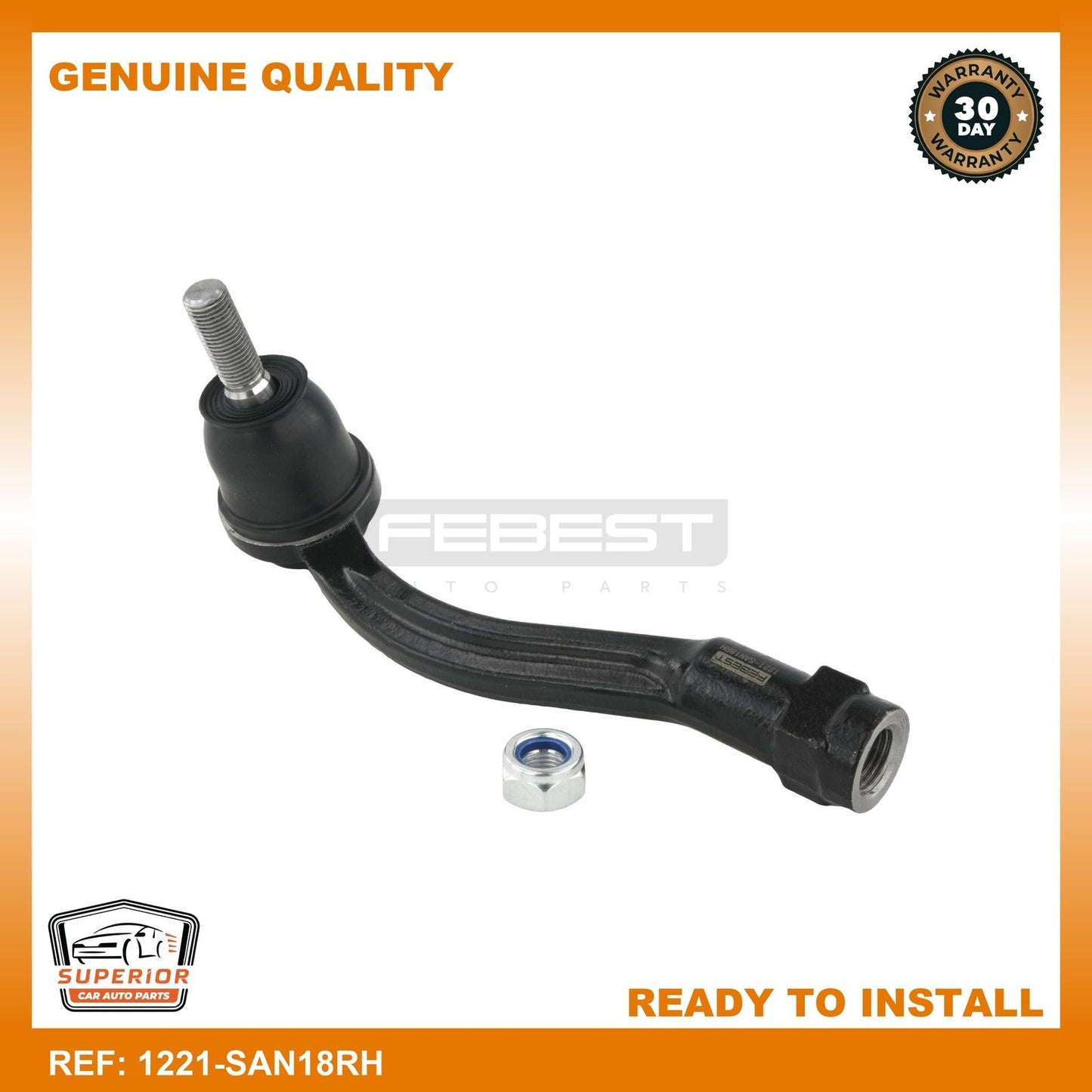 FEBEST 2017 Hyundai Azera Steering Tie Rod End Right 1221-SAN18RH