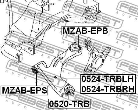 FEBEST 2001-2012 Ford Escape Front Bushing Front Control Arm MZAB-EPS