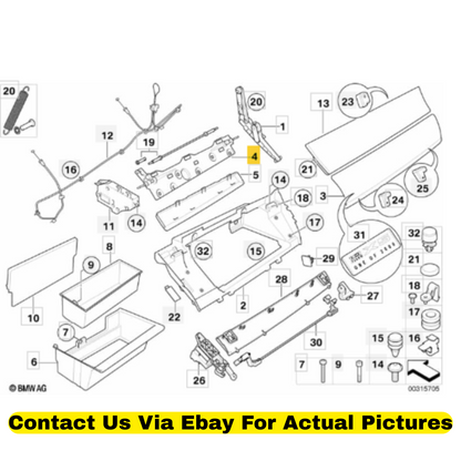 2012 BMW X6 Glovebox Hinge & Cover Used OEM 51169114127/51169117141