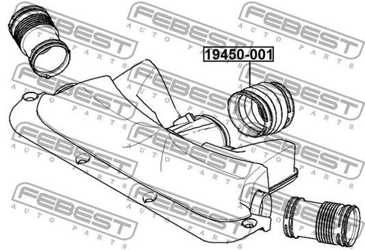 Febest 2006-2008 BMW 750i Air Cleaner Hose 19450-001