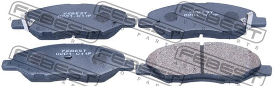 FEBEST MAZDA Pad Kit, Disc Brake, Front 0201-C11F