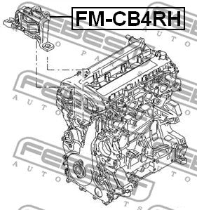 FEBEST 2004-2013 Ford Focus Right Engine Mount (Hydro) FM-CB4RH